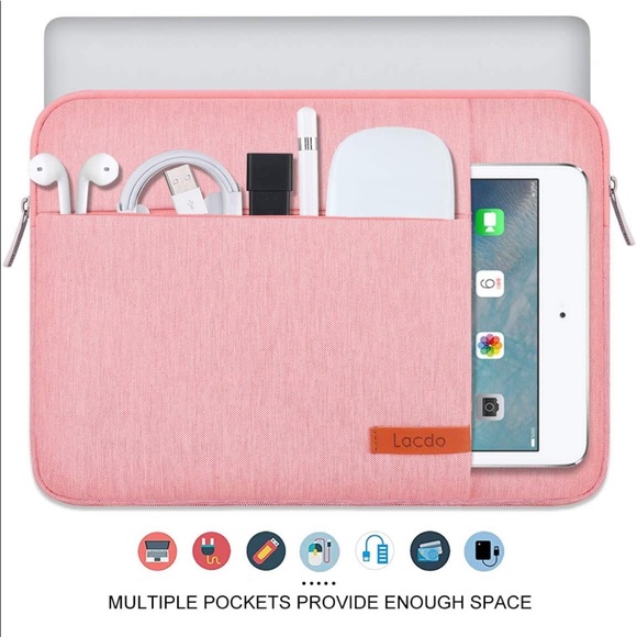 NEW Lacdo 15" Laptop Sleeve in Pink - Picture 5 of 7